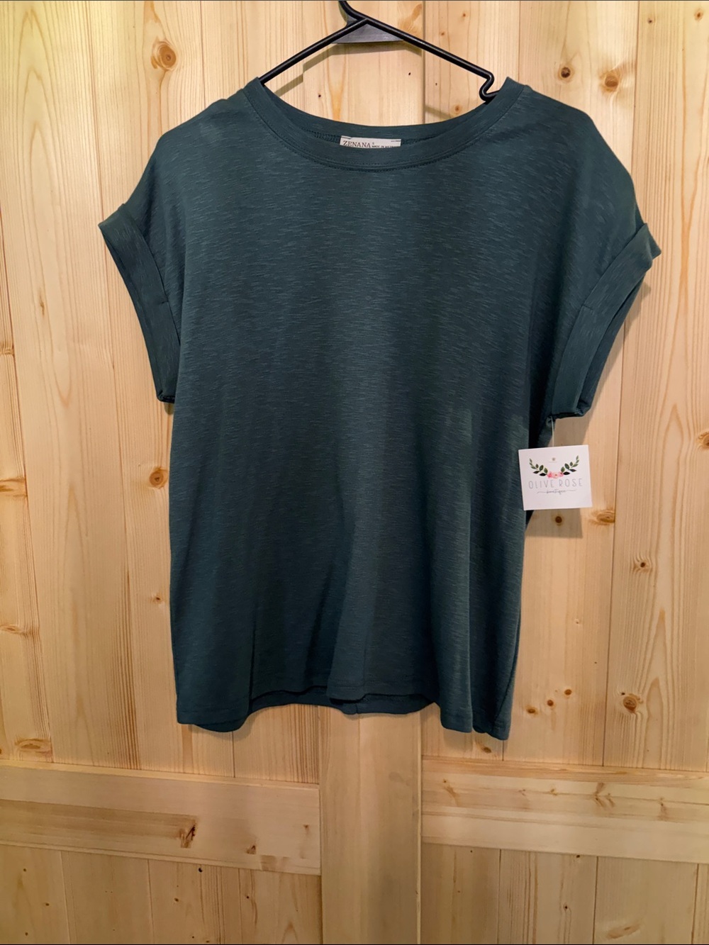Z Supply Forest Green Short Sleeve Crewneck Tee